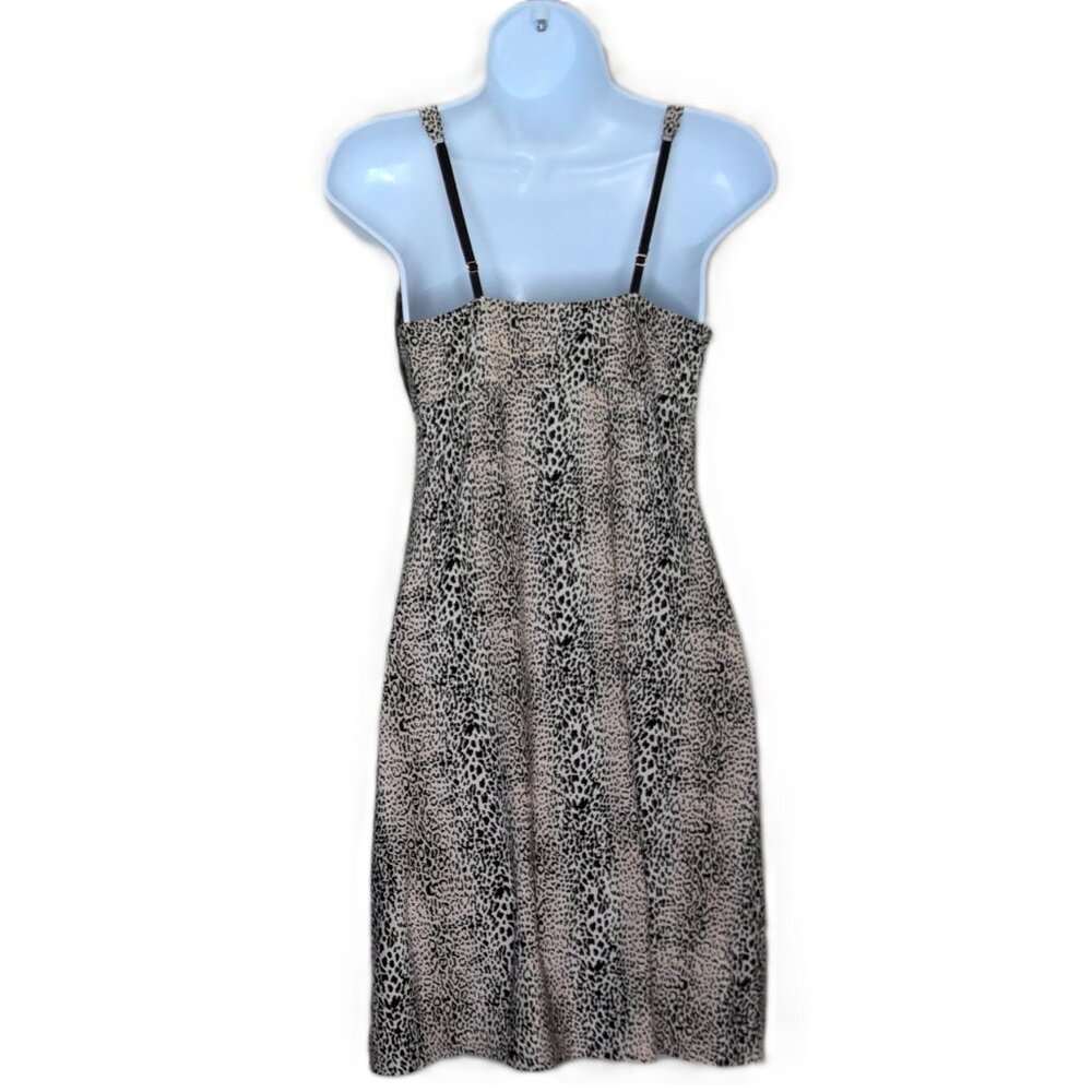 New Soma Intimates Chemise Cheetah PrintSlip Nightie Mesh & Lace Trim NWOT XS - Picture 3 of 5